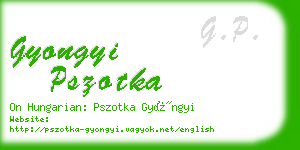 gyongyi pszotka business card